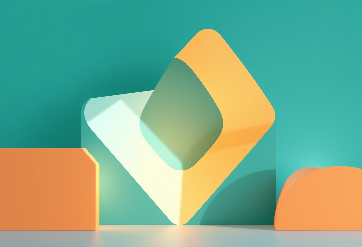Soft geometric shapes guide young minds toward confident learning through playful connections of light and shadow.