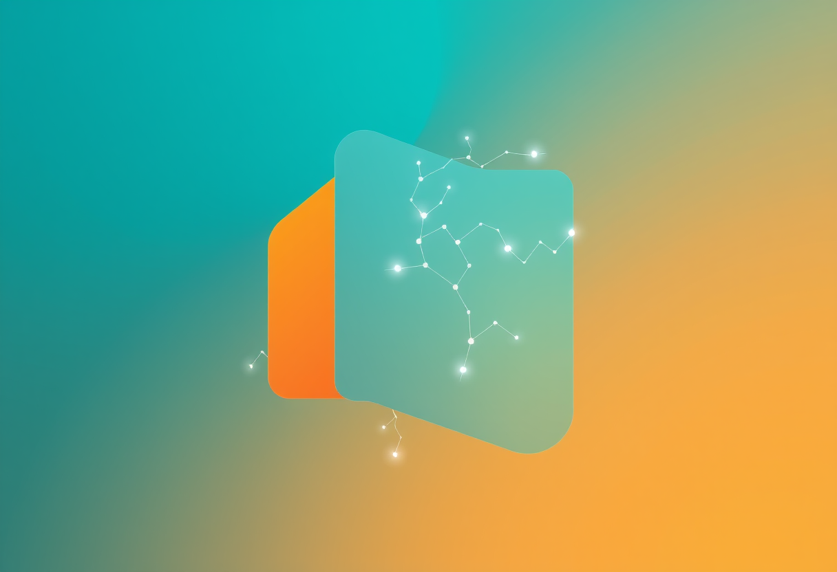 Blue and orange geometric planes connect with glowing neural lines symbolizing complex logical thinking.