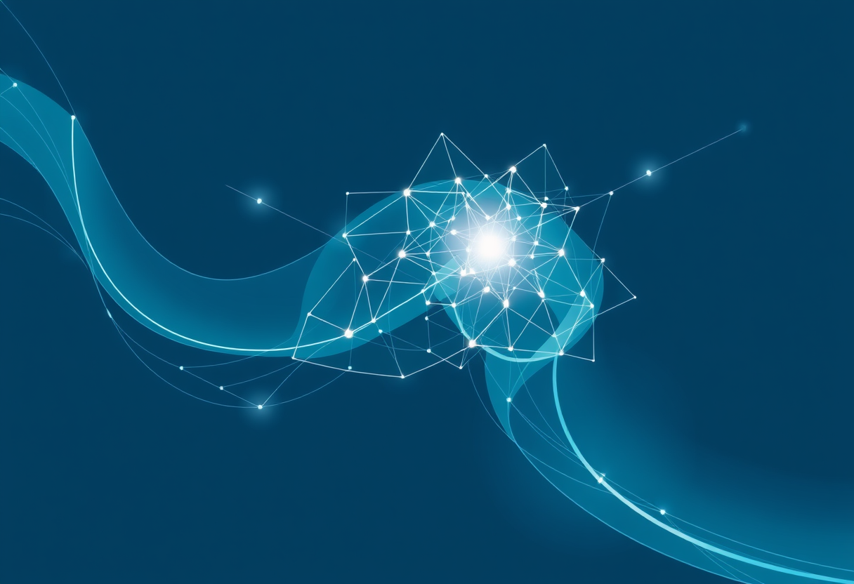 Ethereal geometric light intersects swirling neural pathways symbolizing rapid logic in elite mental competition