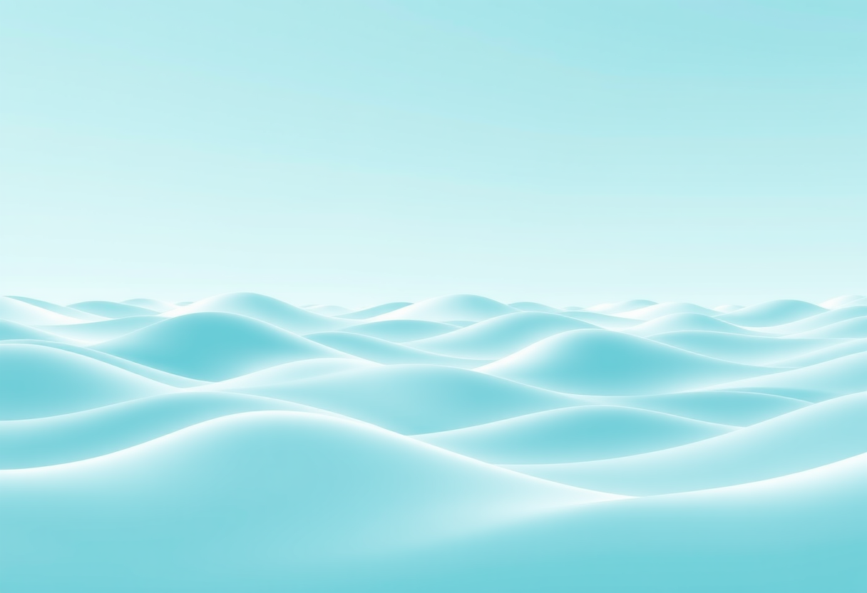 Soft glowing geometric waves flow through a minimalist landscape for conquering puzzles with elegance.