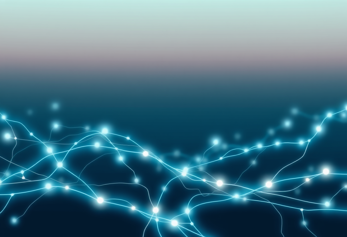 Abstract neural pathways glow softly against a muted twilight background symbolizing restored mental clarity.