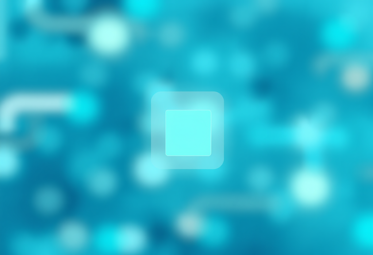 Soft glowing geometric shapes emerge from a blurred background to symbolize visual comfort in modern screen design.