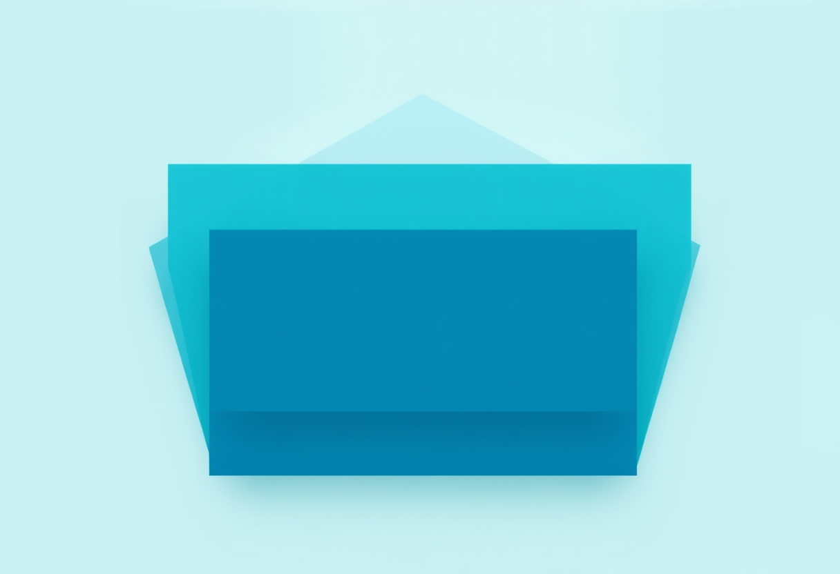 Layered translucent geometric planes in calming blue and warm gold symbolize complex logic and intellectual depth.