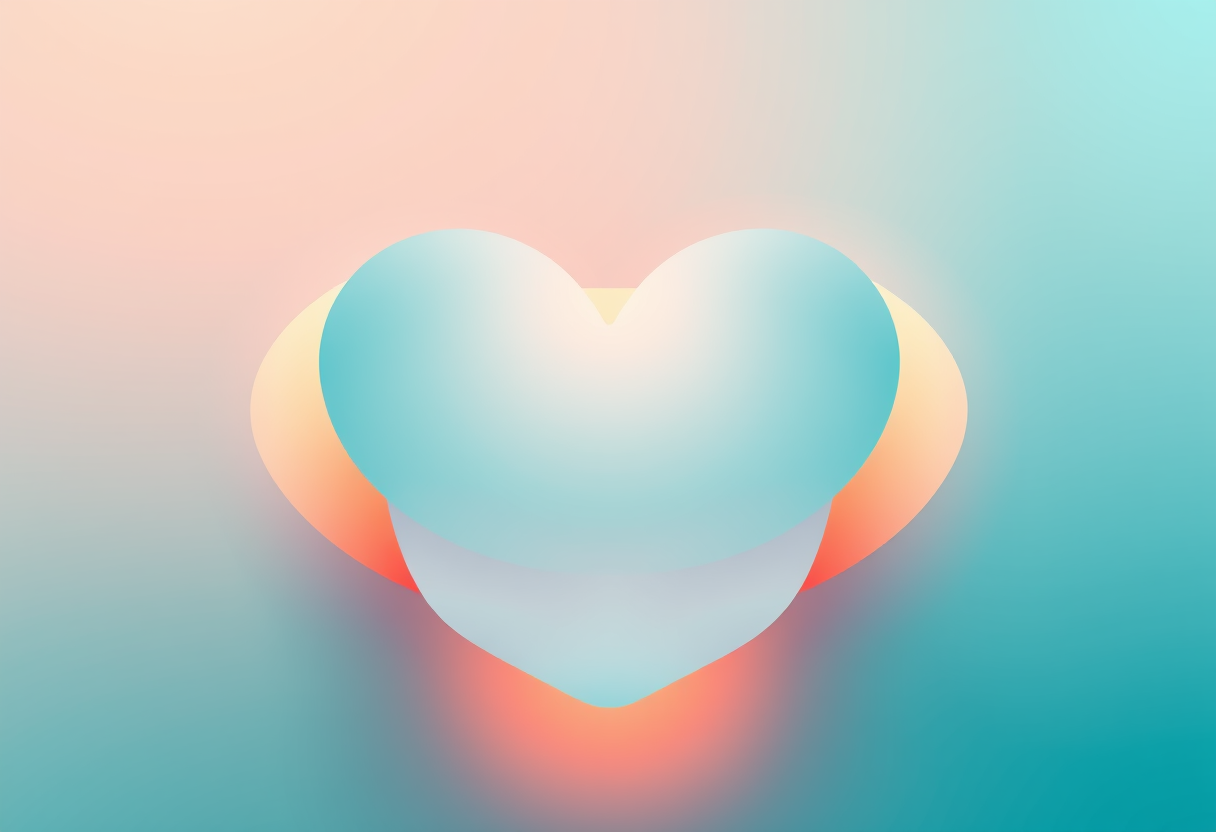 Soft geometric shapes merge in a warm glowing gradient representing mental clarity and abstract harmony for cognitive flow.