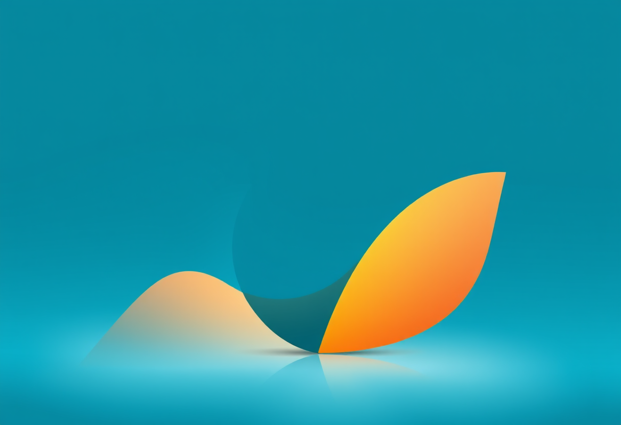 Soft geometric shapes blend into deep blues and warm oranges symbolizing calm logical deduction.