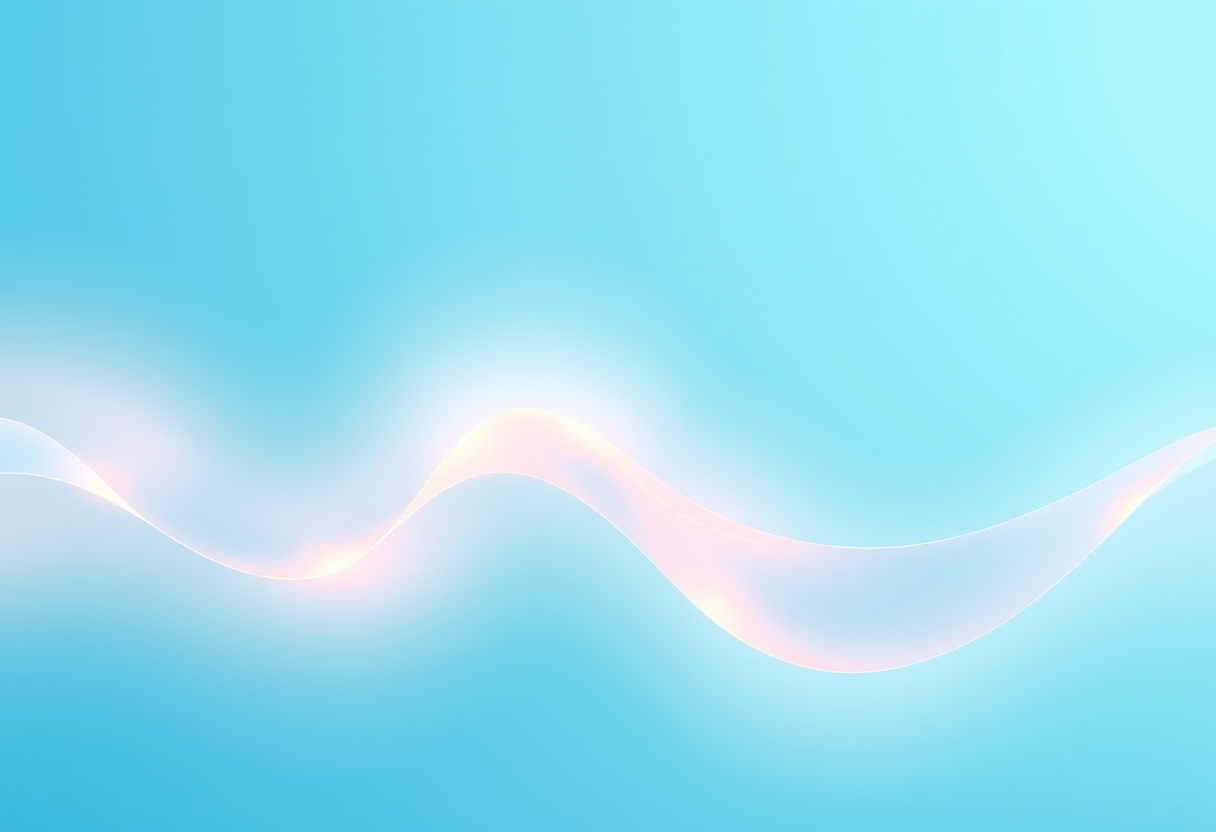 Soft glowing geometric shapes flow on a gradient background symbolizing accessible logic and clarity without rigid structures.