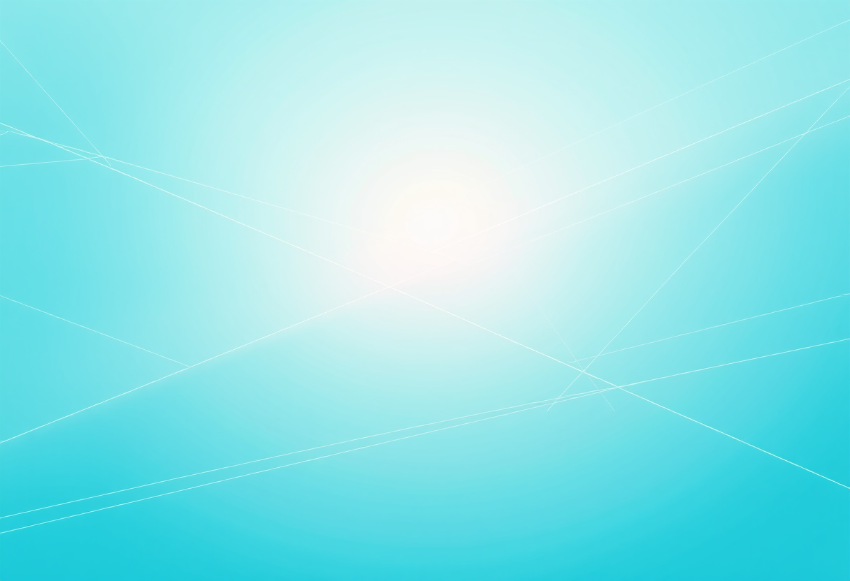 Ethereal geometric lines in soft gradients symbolize hidden logic and interconnected patterns.