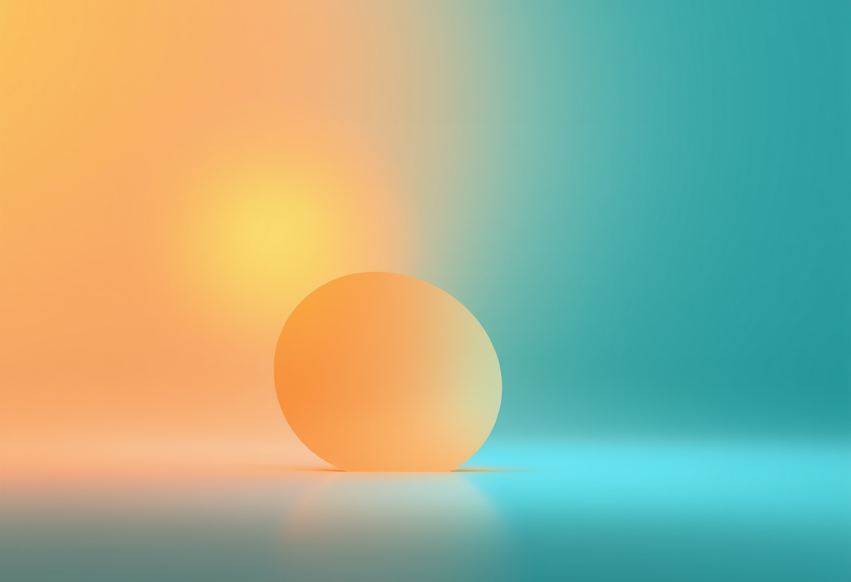 Soft geometric shapes melt into warm amber gradients representing fading mental clarity and focus.